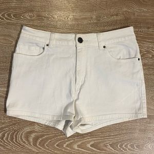 White Jean Shorts